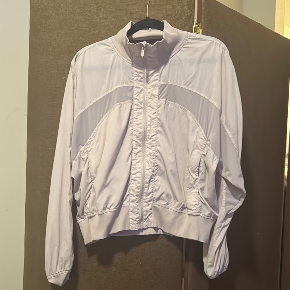 Lululemon Women's Light Pink Sheer Bomber Jacket